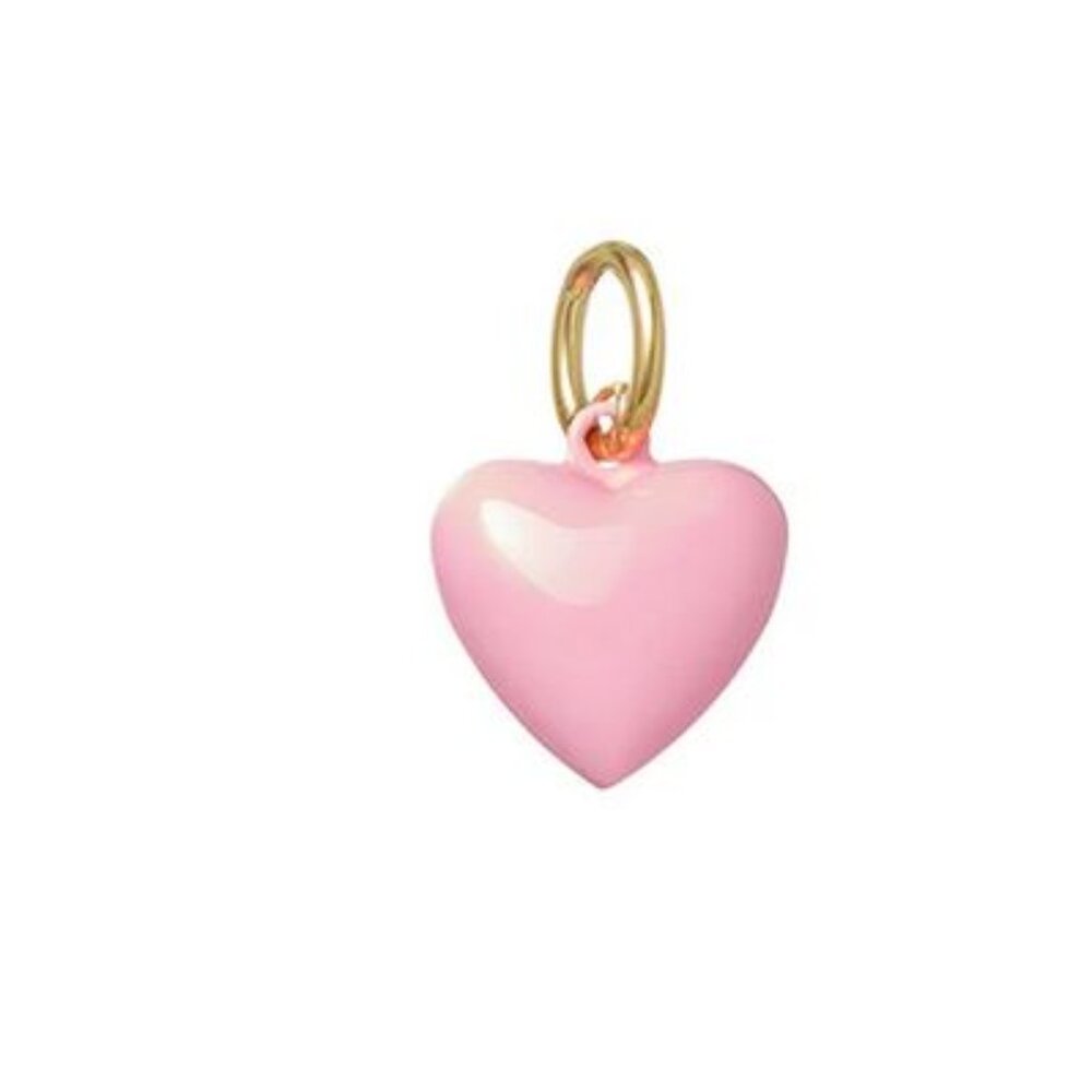 ROXANNE ASSOULIN The Mini Puffy  Heart Charm in pink firm price